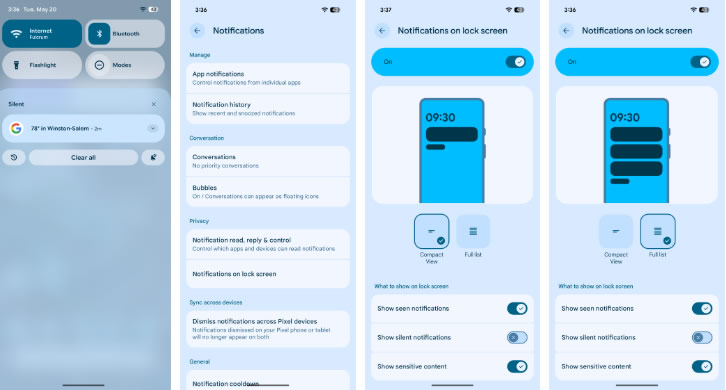 В Android 16 QPR1 появятся новые кнопки и настройки уведомлений