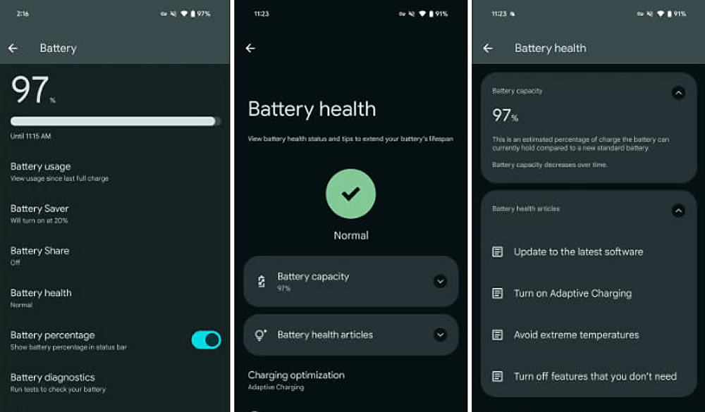 Как вернуть отображение состояния здоровья батареи в Android 16 Beta 4