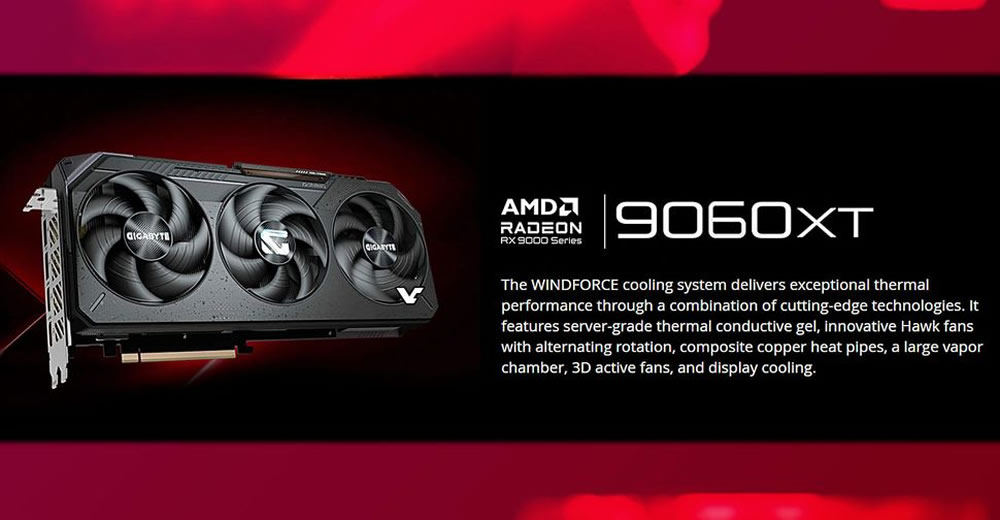 Видеокарта Gigabyte Radeon RX 9060 XT с 16 ГБ памяти появилась в списках ритейлера