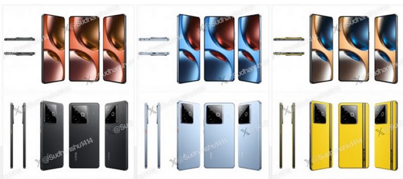 В сеть утекли финальные рендеры с расцветками Realme GT 7T