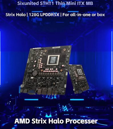Процессоры AMD Ryzen AI MAX «Strix Halo» вышли на Mini-ITX с 128 ГБ памяти