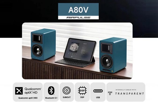 Настольные колонки Edifier Airpulse A80V получили динамики мощностью 100 Вт, USB-C и Bluetooth 5.1